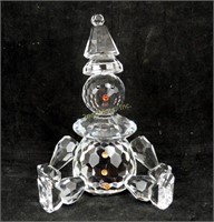 Faux Swarovski Cut Glass 6" Clown Snowman