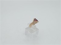 10K Yellow Gold Garnet Ring