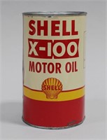 SHELL X-100 MOTOR OIL CAN