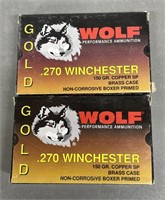 40 rnds Wolf Gold .270 Win Ammo