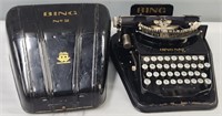 Bing No 2 Typewriter & Cover