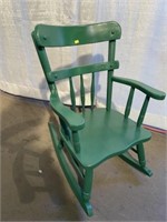 Softwood Painted Child's Rocking Chair