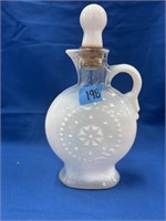 Jim Beam 11" Opalescent Milk Glass Decanter