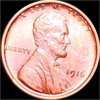 1916 Lincoln Wheat Penny CHOICE BU RED