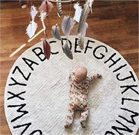 ABC Nursery Rugs Round Kids Rug Circle Alphabet