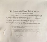 Woodrow Wilson Presidential Signed Document