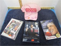 OBAMA HAT & DVD'S