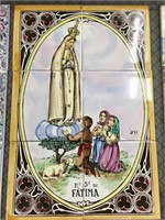 Lot of 6 tiles from Portugal, "Our Lady of Fatima"