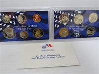 2005 U.S. Proof Set- Spotless Coins w/ Dollar Coin