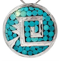 Turquoise Convertible Pin/Pendant Sterling