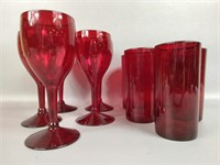 Bright Red Glassware (10)