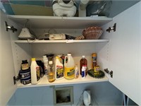 CONTENTS OF CABINET- CLEANING SUPPLIES,