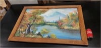 Framed Signed Mountain Painting