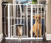 Extra wide gate with pet door