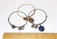 3 Alex And Ani Charm Bracelets