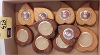 Lot of heart shaped picture frames for 1 to 2"