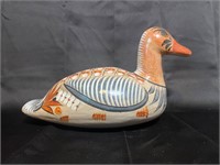 Large Tonala Pottery Duck Mexico Hand Painted