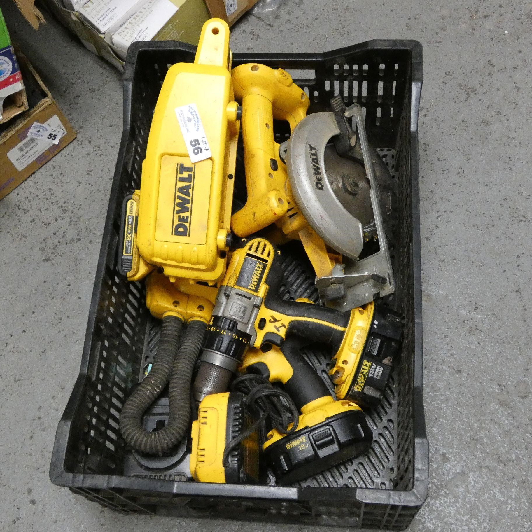 Lot of Assorted Dewalt 18V Cordless Tools