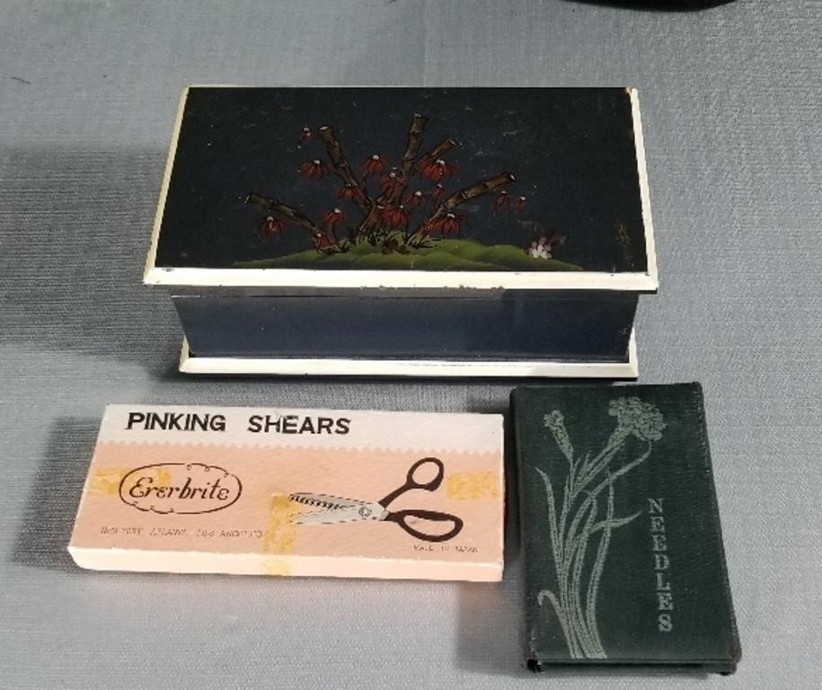 Vintage Wooden Jewelry/Trinket Box Japan