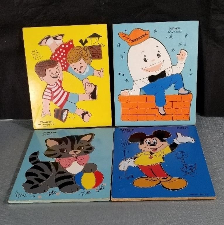 4-Playskool Wooden Puzzles: Jack and Jill