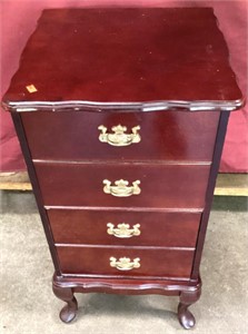 Ornate Cherry Two Drawer File Cabinet