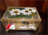 Jewelry & Glass/ Brass Box