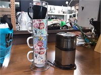 Coffee Bean Grinder & Cup Tower
