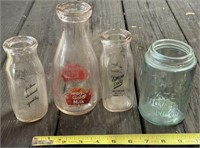 Milk Bottles and Canning Jar