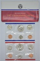 1987 MINT SET P D MINTS