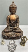 Mixed Metal Hindu Figurine Lot Collection