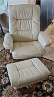 SWIVEL CHAIR W/ FOOT STOOL