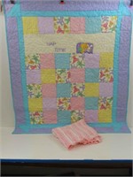 Nap Time Baby Quilt and Knitted Baby Blanket
