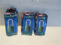 LOT 3 NEW ABUS LOCKS- NEW DAMAGED PACKAGE