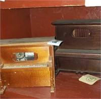 Two player piano music boxes. One works
