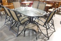 Lot # 3668 - 9pc Patio table and chair set to
