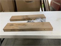 Floating shelf appears to be special walnut 24 x