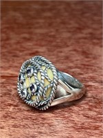 Yellow Jasper Lolite Sterling Silver Ring .925