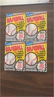 1989 Fleer Baseball Wax Pack Lot Of 4