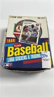 1988 Fleer Baseball Wax Box New