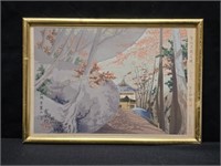 Vintage Framed Japanese Woodblock Print