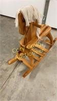 Wood rocking horse