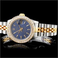 2ct Diamond YG/SS Ladies Rolex DateJust Watch