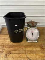 Trash Can & GFS 12kg Dial Scale