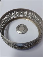 Marked Nickel Silver Rim and Silvertone Pendant