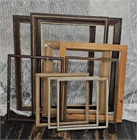 9pc Vintage Wooden Frames