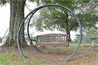 Vintage Round Wrought Iron Frame w/ Swing