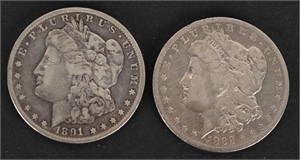 1891-CC & 1892-S MORGAN SILVER DOLLARS