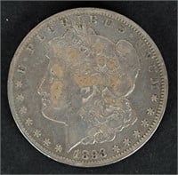 1893-CC MORGAN SILVER DOLLAR