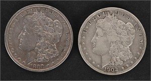 1899 & 1902-S MORGAN SILVER DOLLARS