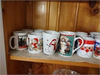 Group of Christmas mugs and more
